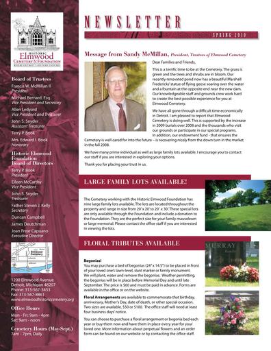 Spring 2010 Newsletter